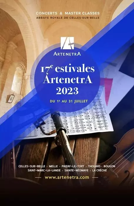 Concert de deux pianos, Festival ArtenetrA, Abbaye Royale de Celles-sur-Belle 